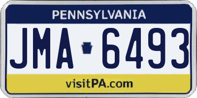 PA license plate JMA6493