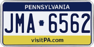 PA license plate JMA6562