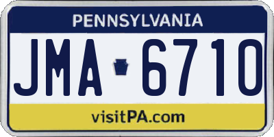 PA license plate JMA6710