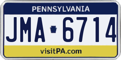 PA license plate JMA6714
