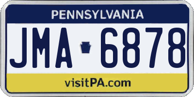 PA license plate JMA6878