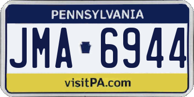 PA license plate JMA6944