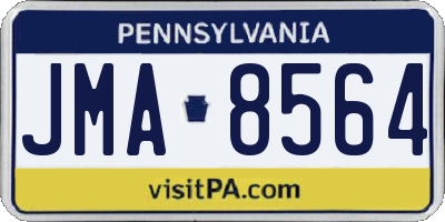 PA license plate JMA8564