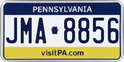 PA license plate JMA8856