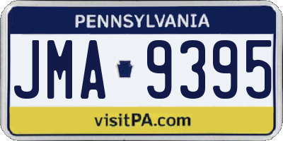 PA license plate JMA9395