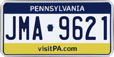 PA license plate JMA9621