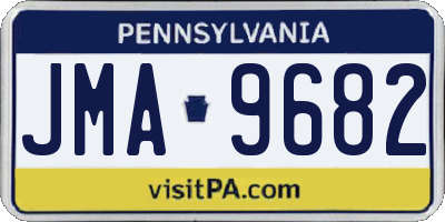 PA license plate JMA9682