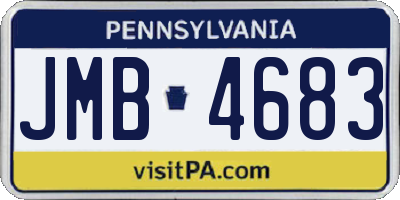PA license plate JMB4683