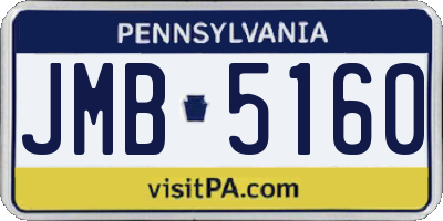 PA license plate JMB5160