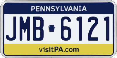 PA license plate JMB6121
