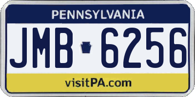 PA license plate JMB6256