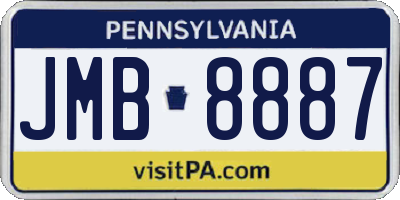 PA license plate JMB8887
