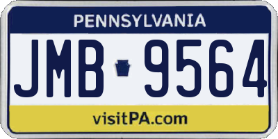 PA license plate JMB9564