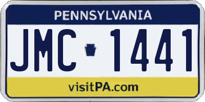 PA license plate JMC1441