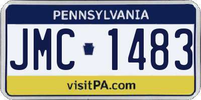 PA license plate JMC1483