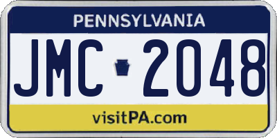 PA license plate JMC2048