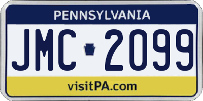 PA license plate JMC2099