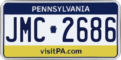 PA license plate JMC2686