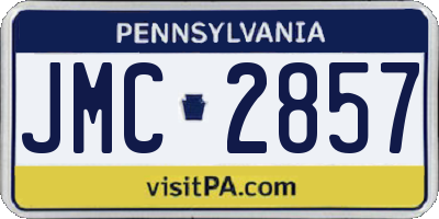 PA license plate JMC2857