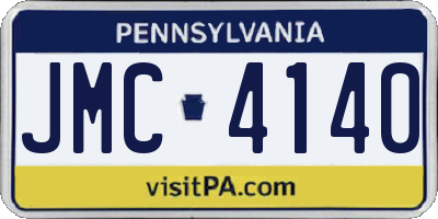 PA license plate JMC4140