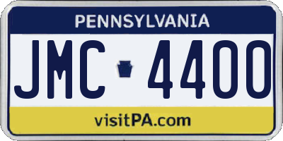 PA license plate JMC4400