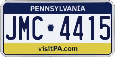 PA license plate JMC4415