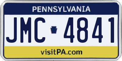 PA license plate JMC4841