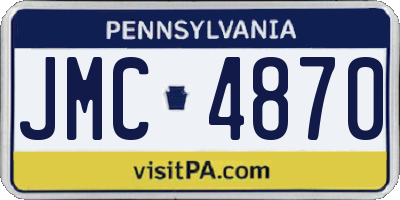 PA license plate JMC4870