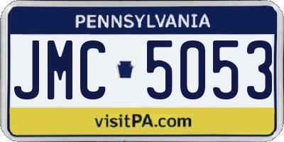 PA license plate JMC5053