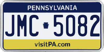 PA license plate JMC5082