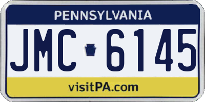 PA license plate JMC6145