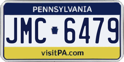 PA license plate JMC6479
