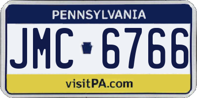 PA license plate JMC6766