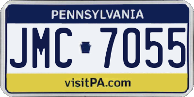 PA license plate JMC7055