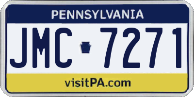PA license plate JMC7271