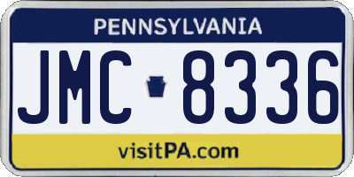 PA license plate JMC8336