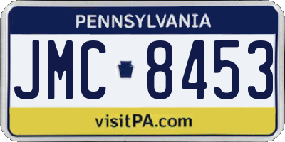 PA license plate JMC8453