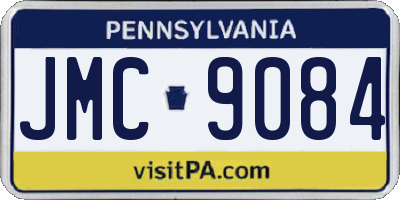 PA license plate JMC9084