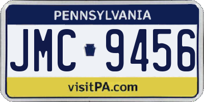 PA license plate JMC9456