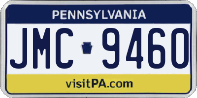 PA license plate JMC9460