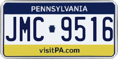 PA license plate JMC9516