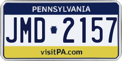 PA license plate JMD2157