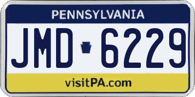 PA license plate JMD6229