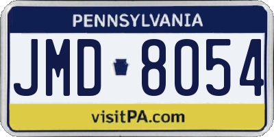 PA license plate JMD8054