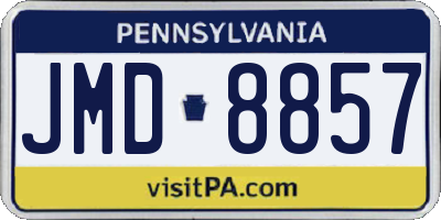 PA license plate JMD8857