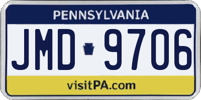 PA license plate JMD9706