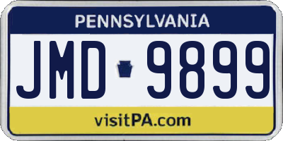 PA license plate JMD9899