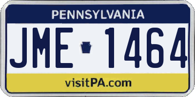 PA license plate JME1464