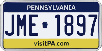 PA license plate JME1897