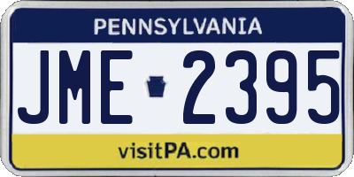 PA license plate JME2395